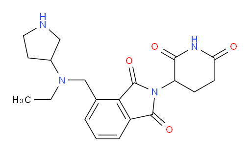 2-(2,6-dioxopiperidin-3-yl)-4-((ethyl(pyrrolidin-3-yl)amino)methyl)isoindoline-1,3-dione