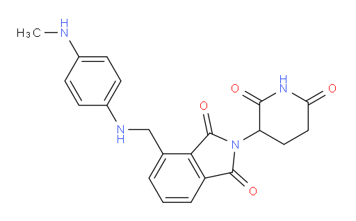 2-(2,6-dioxopiperidin-3-yl)-4-(((4-(methylamino)phenyl)amino)methyl)isoindoline-1,3-dione