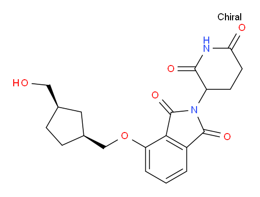 2-(2,6-dioxopiperidin-3-yl)-4-(((1S,3R)-3-(hydroxymethyl)cyclopentyl)methoxy)isoindoline-1,3-dione