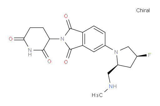 2-(2,6-dioxopiperidin-3-yl)-5-((2S,4S)-4-fluoro-2-((methylamino)methyl)pyrrolidin-1-yl)isoindoline-1,3-dione
