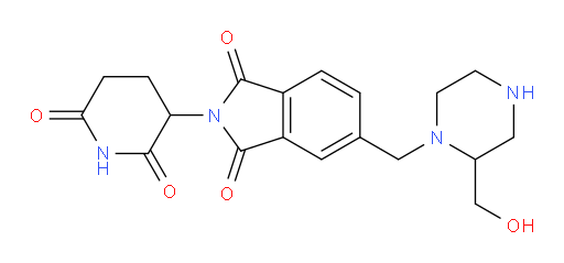 2-(2,6-dioxopiperidin-3-yl)-5-((2-(hydroxymethyl)piperazin-1-yl)methyl)isoindoline-1,3-dione