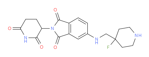 2-(2,6-dioxopiperidin-3-yl)-5-(((4-fluoropiperidin-4-yl)methyl)amino)isoindoline-1,3-dione