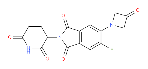 2-(2,6-dioxopiperidin-3-yl)-5-fluoro-6-(3-oxoazetidin-1-yl)isoindoline-1,3-dione