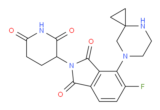 2-(2,6-dioxopiperidin-3-yl)-5-fluoro-4-(4,7-diazaspiro[2.5]octan-7-yl)isoindoline-1,3-dione