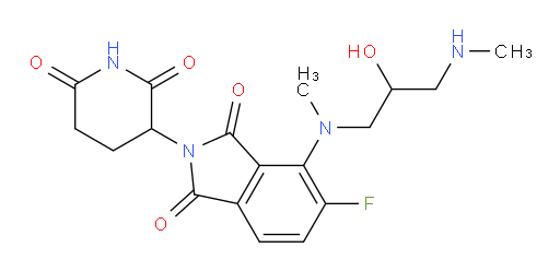 2-(2,6-dioxopiperidin-3-yl)-5-fluoro-4-((2-hydroxy-3-(methylamino)propyl)(methyl)amino)isoindoline-1,3-dione
