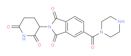 2-(2,6-dioxopiperidin-3-yl)-5-(piperazine-1-carbonyl)isoindoline-1,3-dione