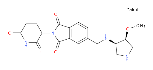 2-(2,6-dioxopiperidin-3-yl)-5-((((3R,4S)-4-methoxypyrrolidin-3-yl)amino)methyl)isoindoline-1,3-dione