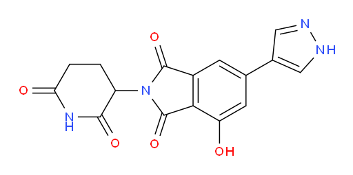 2-(2,6-dioxopiperidin-3-yl)-4-hydroxy-6-(1H-pyrazol-4-yl)isoindoline-1,3-dione