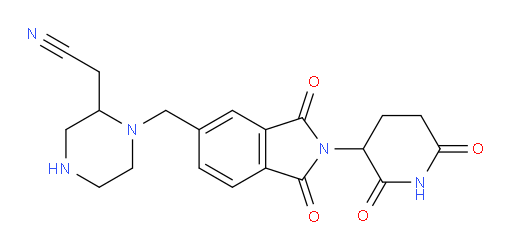 2-(1-((2-(2,6-dioxopiperidin-3-yl)-1,3-dioxoisoindolin-5-yl)methyl)piperazin-2-yl)acetonitrile