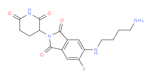 5-((4-aminobutyl)amino)-2-(2,6-dioxopiperidin-3-yl)-6-fluoroisoindoline-1,3-dione