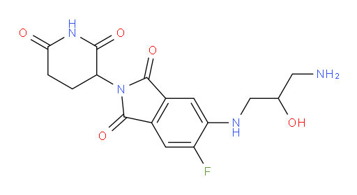 5-((3-amino-2-hydroxypropyl)amino)-2-(2,6-dioxopiperidin-3-yl)-6-fluoroisoindoline-1,3-dione