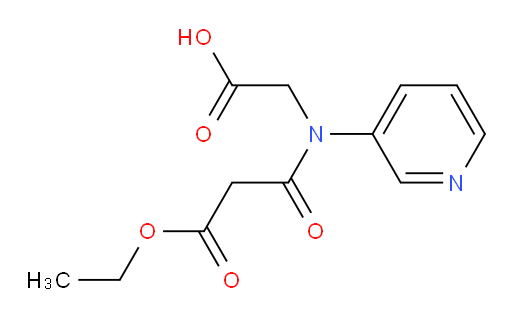 2-(3-ethoxy-3-oxo-N-(pyridin-3-yl)propanamido)acetic acid