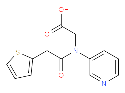 2-(N-(pyridin-3-yl)-2-(thiophen-2-yl)acetamido)acetic acid