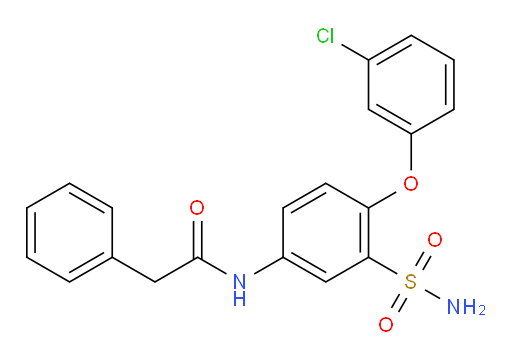 N-(4-(3-chlorophenoxy)-3-sulfamoylphenyl)-2-phenylacetamide