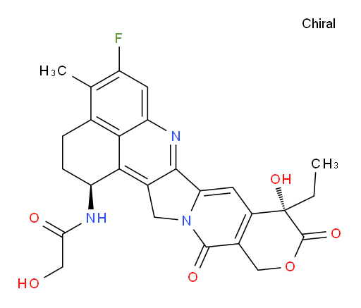 N-[(1S,9S)-9-Ethyl-5-fluoro-2,3,9,10,13,15-hexahydro-9-hydroxy-4-methyl-10,13-dioxo-1H,12H-benzo[de]pyrano[3′,4′:6,7]indolizino[1,2-b]quinolin-1-yl]-2-hydroxyacetamide