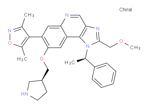 7-(3,5-Dimethyl-4-isoxazolyl)-2-(methoxymethyl)-1-[(1R)-1-phenylethyl]-8-[(3S)-3-pyrrolidinylmethoxy]-1H-imidazo[4,5-c]quinoline