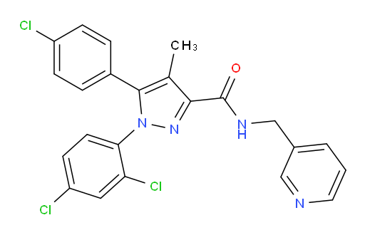5-(4-Chlorophenyl)-1-(2,4-dichlorophenyl)-4-methyl-N-(3-pyridinylmethyl)-1H-pyrazole-3-carboxamide
