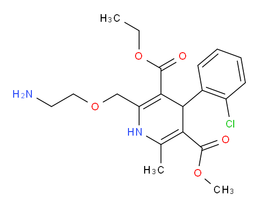 3-ethyl 5-methyl 2-((2-aminoethoxy)methyl)-4-(2-chlorophenyl)-6-methyl-1,4-dihydropyridine-3,5-dicarboxylate