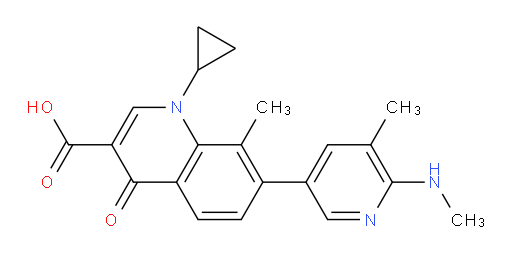 1-cyclopropyl-8-methyl-7-(5-methyl-6-(methylamino)pyridin-3-yl)-4-oxo-1,4-dihydroquinoline-3-carboxylic acid
