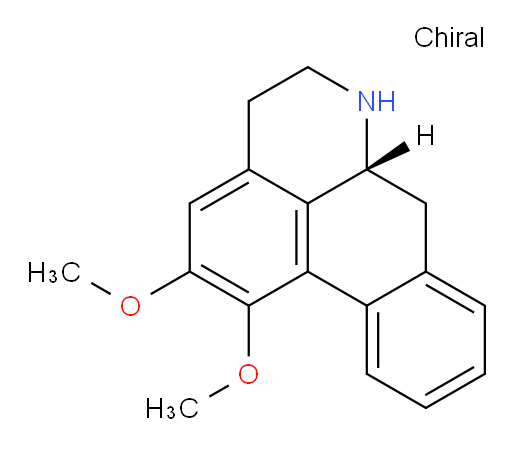 Sanjoinine Ia;Nornu-ciferine;N-Nornuciferine;Daechualkaloid E;(R)-Nornuciferine;N-DesMethylnuciferine;1,2-DiMethoxynoraporphine;(R)-5,6,6a,7-Tetrahydro-1,2-dimethoxy-4H-dibenzo[de,g]quinoline;(6aR)-4,5,6,6a-Tetrahydro-1,2-dimethoxy-7H-dibenzo[de,g]quinoline