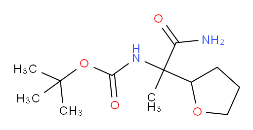 tert-butyl N-[1-carbamoyl-1-(oxolan-2-yl)ethyl]carbamate