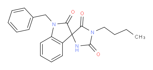 1'-benzyl-1-butyl-1',2'-dihydrospiro[imidazolidine-4,3'-indole]-2,2',5-trione