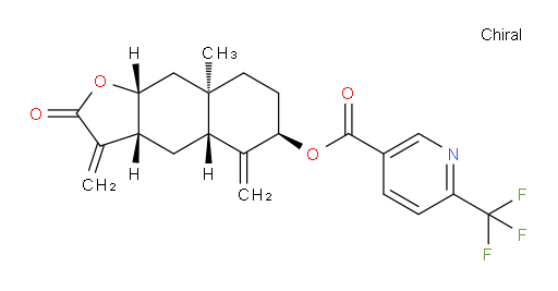 (3aR,4aR,6R,8aR,9aR)-8a-methyl-3,5-dimethylene-2-oxododecahydronaphtho[2,3-b]furan-6-yl 6-(trifluoromethyl)nicotinate
