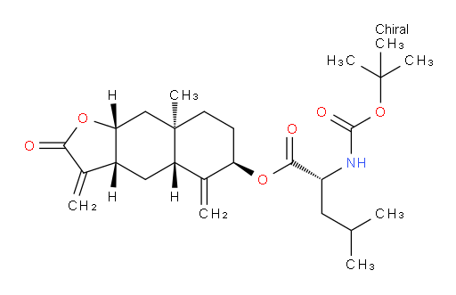 (R)-(3aR,4aR,6R,8aR,9aR)-8a-methyl-3,5-dimethylene-2-oxododecahydronaphtho[2,3-b]furan-6-yl 2-((tert-butoxycarbonyl)amino)-4-methylpentanoate