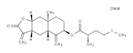 (S)-(3aR,4aR,6R,8aR,9aR)-8a-methyl-3,5-dimethylene-2-oxododecahydronaphtho[2,3-b]furan-6-yl 2-amino-4-(methylthio)butanoate