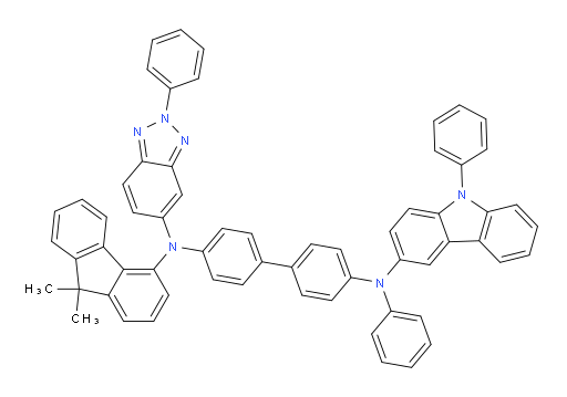 N4-(9,9-dimethyl-9H-fluoren-4-yl)-N4'-phenyl-N4-(2-phenyl-2H-benzo[d][1,2,3]triazol-5-yl)-N4'-(9-phenyl-9H-carbazol-3-yl)-[1,1'-biphenyl]-4,4'-diamine