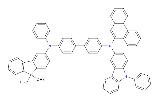 N4-(9,9-dimethyl-9H-fluoren-3-yl)-N4'-(phenanthren-9-yl)-N4-phenyl-N4'-(9-phenyl-9H-carbazol-3-yl)-[1,1'-biphenyl]-4,4'-diamine
