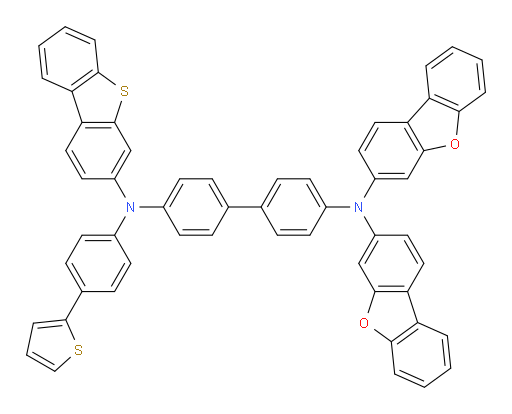 N4,N4-bis(dibenzo[b,d]furan-3-yl)-N4'-(dibenzo[b,d]thiophen-3-yl)-N4'-(4-(thiophen-2-yl)phenyl)-[1,1'-biphenyl]-4,4'-diamine