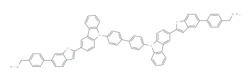 3-(5-(4-ethylphenyl)benzofuran-2-yl)-9-(4'-(3-(6-(4-ethylphenyl)benzofuran-2-yl)-9H-carbazol-9-yl)-[1,1'-biphenyl]-4-yl)-9H-carbazole