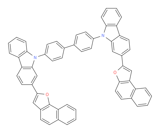 2-(naphtho[1,2-b]furan-2-yl)-9-(4'-(2-(naphtho[2,1-b]furan-2-yl)-9H-carbazol-9-yl)-[1,1'-biphenyl]-4-yl)-9H-carbazole
