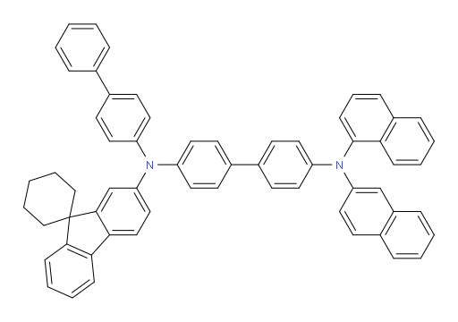N4-([1,1'-biphenyl]-4-yl)-N4'-(naphthalen-1-yl)-N4'-(naphthalen-2-yl)-N4-(spiro[cyclohexane-1,9'-fluoren]-2'-yl)-[1,1'-biphenyl]-4,4'-diamine