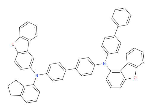 N4-([1,1'-biphenyl]-4-yl)-N4-(dibenzo[b,d]furan-1-yl)-N4'-(dibenzo[b,d]furan-2-yl)-N4'-(2,3-dihydro-1H-inden-4-yl)-[1,1'-biphenyl]-4,4'-diamine