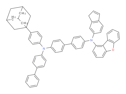 N4-([1,1'-biphenyl]-4-yl)-N4-(4-(adamantan-1-yl)phenyl)-N4'-(dibenzo[b,d]furan-1-yl)-N4'-(1H-inden-6-yl)-[1,1'-biphenyl]-4,4'-diamine