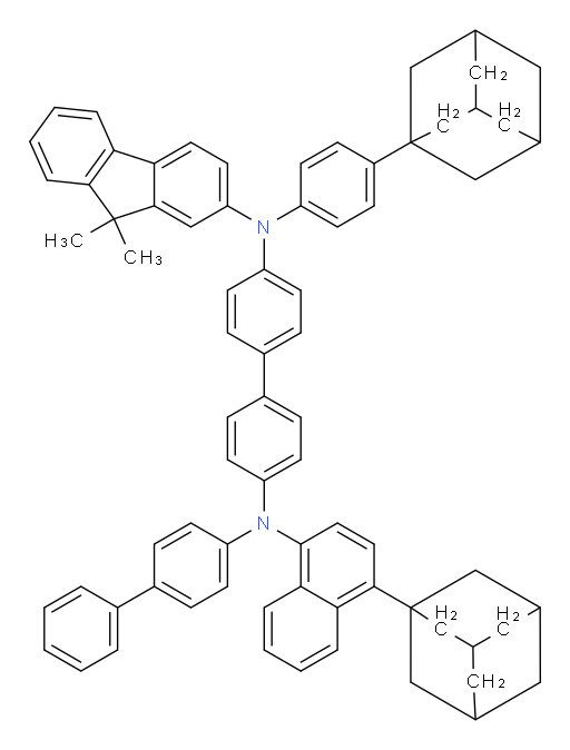 N4-([1,1'-biphenyl]-4-yl)-N4-(4-(adamantan-1-yl)naphthalen-1-yl)-N4'-(4-(adamantan-1-yl)phenyl)-N4'-(9,9-dimethyl-9H-fluoren-2-yl)-[1,1'-biphenyl]-4,4'-diamine
