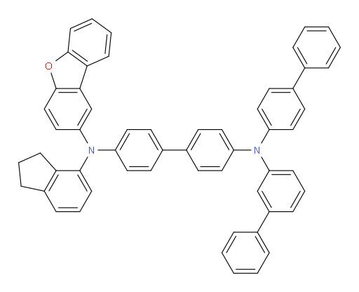 N4-([1,1'-biphenyl]-3-yl)-N4-([1,1'-biphenyl]-4-yl)-N4'-(dibenzo[b,d]furan-2-yl)-N4'-(2,3-dihydro-1H-inden-4-yl)-[1,1'-biphenyl]-4,4'-diamine
