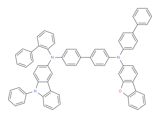 N4-([1,1'-biphenyl]-2-yl)-N4'-([1,1'-biphenyl]-4-yl)-N4'-(dibenzo[b,d]furan-3-yl)-N4-(9-phenyl-9H-carbazol-3-yl)-[1,1'-biphenyl]-4,4'-diamine