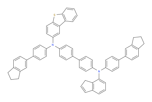 N4-(dibenzo[b,d]thiophen-2-yl)-N4,N4'-bis(4-(2,3-dihydro-1H-inden-5-yl)phenyl)-N4'-(1H-inden-7-yl)-[1,1'-biphenyl]-4,4'-diamine