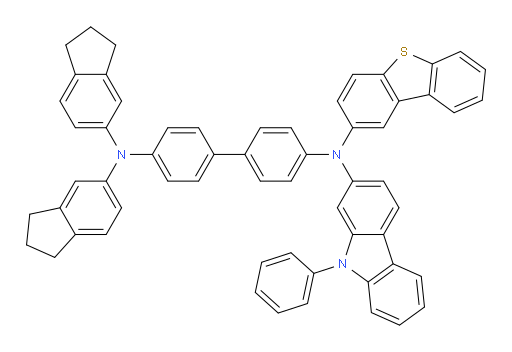 N4-(dibenzo[b,d]thiophen-2-yl)-N4',N4'-bis(2,3-dihydro-1H-inden-5-yl)-N4-(9-phenyl-9H-carbazol-2-yl)-[1,1'-biphenyl]-4,4'-diamine