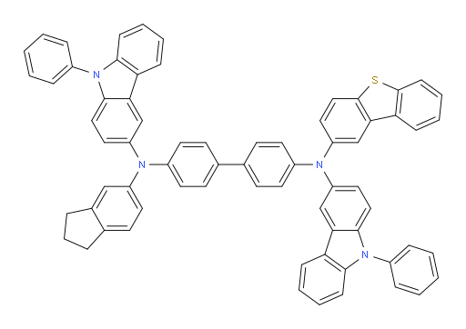 N4-(dibenzo[b,d]thiophen-2-yl)-N4'-(2,3-dihydro-1H-inden-5-yl)-N4,N4'-bis(9-phenyl-9H-carbazol-3-yl)-[1,1'-biphenyl]-4,4'-diamine