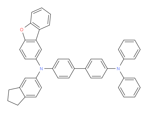 N4-(dibenzo[b,d]furan-2-yl)-N4-(2,3-dihydro-1H-inden-5-yl)-N4',N4'-diphenyl-[1,1'-biphenyl]-4,4'-diamine