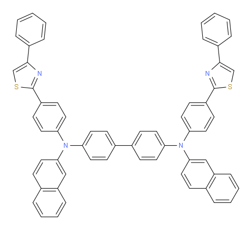 N4,N4'-di(naphthalen-2-yl)-N4,N4'-bis(4-(4-phenylthiazol-2-yl)phenyl)-[1,1'-biphenyl]-4,4'-diamine