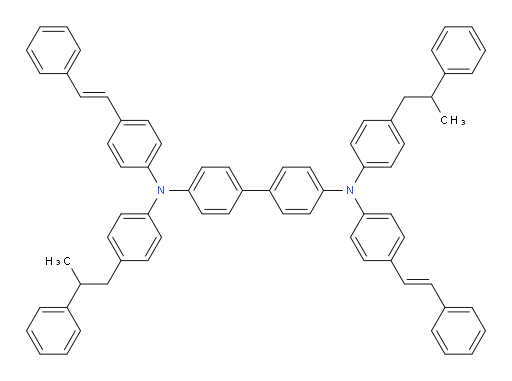 N4,N4'-bis(4-(2-phenylpropyl)phenyl)-N4,N4'-bis(4-((E)-styryl)phenyl)-[1,1'-biphenyl]-4,4'-diamine