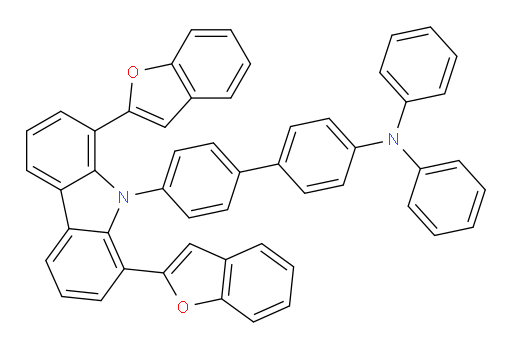 4'-(1,8-di(benzofuran-2-yl)-9H-carbazol-9-yl)-N,N-diphenyl-[1,1'-biphenyl]-4-amine