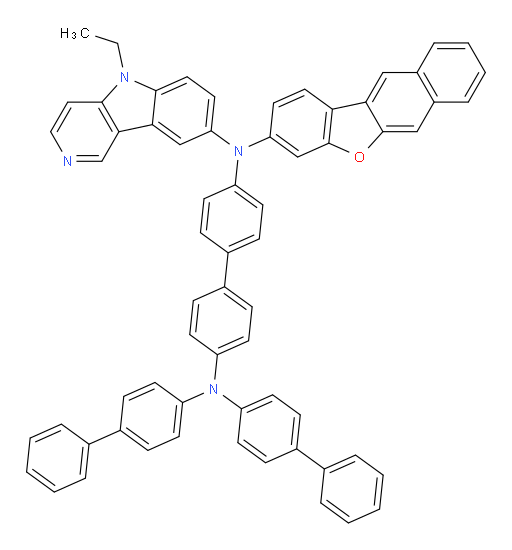 N4,N4-di([1,1'-biphenyl]-4-yl)-N4'-(5-ethyl-5H-pyrido[4,3-b]indol-8-yl)-N4'-(naphtho[2,3-b]benzofuran-3-yl)-[1,1'-biphenyl]-4,4'-diamine