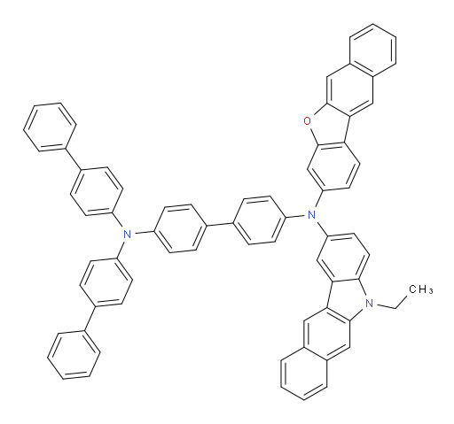 N4,N4-di([1,1'-biphenyl]-4-yl)-N4'-(5-ethyl-5H-benzo[b]carbazol-2-yl)-N4'-(naphtho[2,3-b]benzofuran-3-yl)-[1,1'-biphenyl]-4,4'-diamine