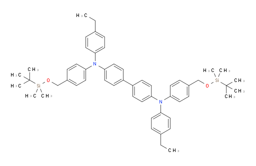 N4,N4'-bis(4-(((tert-butyldimethylsilyl)oxy)methyl)phenyl)-N4,N4'-bis(4-ethylphenyl)-[1,1'-biphenyl]-4,4'-diamine